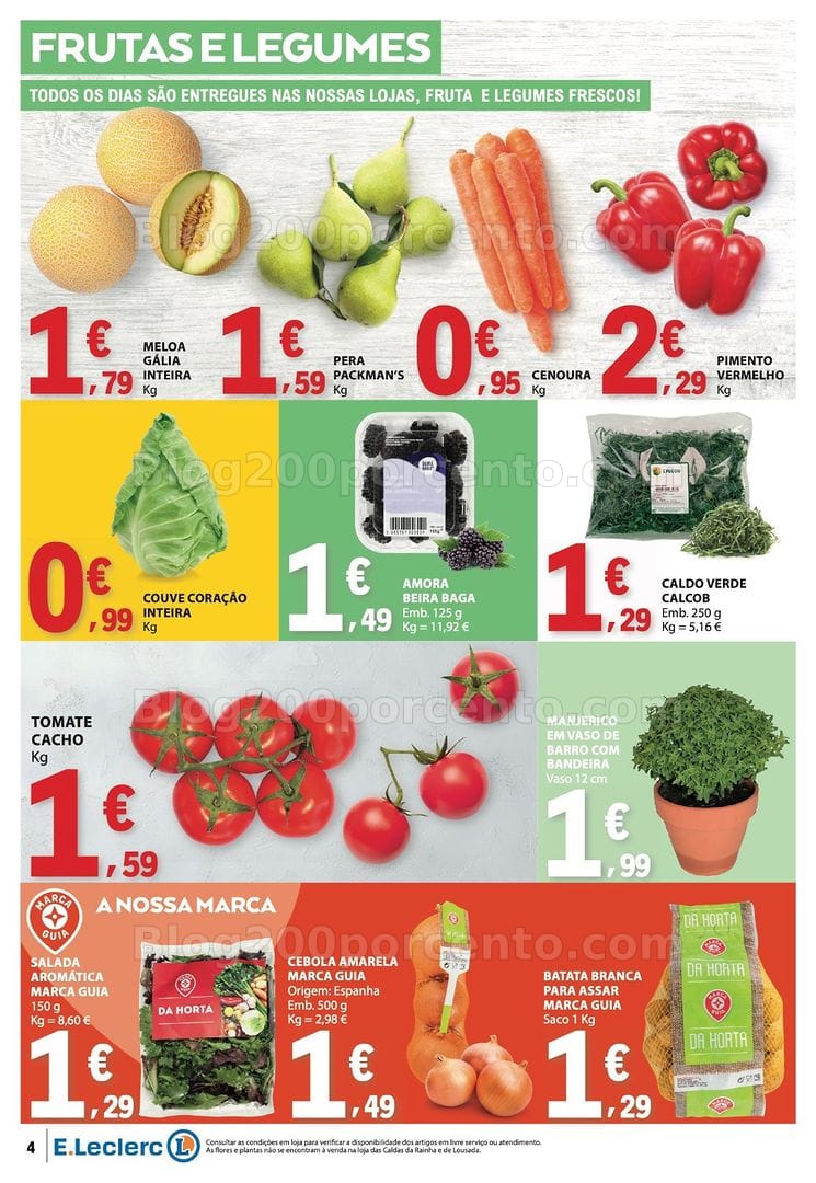 Antevisão Folheto E-LECLERC Frescos Promoções de 18 a 24 junho